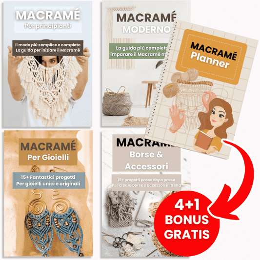 Scuola di Macrame - 4 Manuali e un Bonus Gratuito (Download Istantaneo)